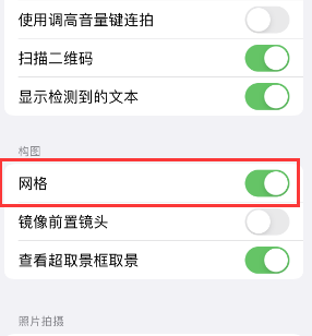 武陟苹果手机维修网点分享iPhone如何开启九宫格构图功能 