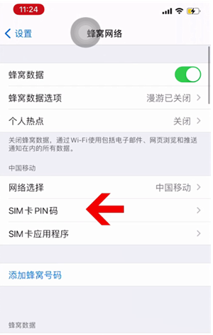 武陟苹果14维修网分享如何给iPhone14的SIM卡设置密码 